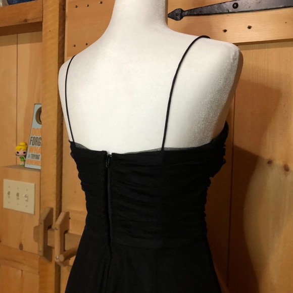 eliza j | black and white tulle embroidered dress - Picture 4 of 7